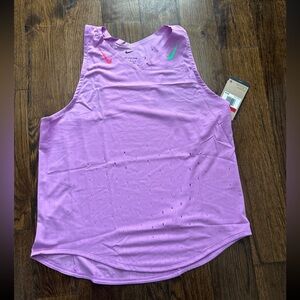 Nike Women’s Lavender Perforated Training Tank with Neon Accents